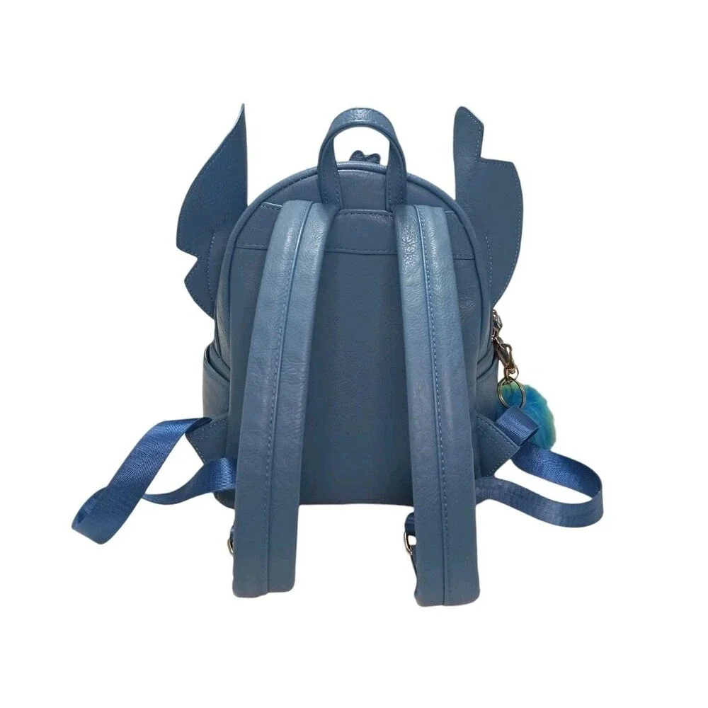 Loungefly Disney Parks Stitch Face Faux Leather Mini Backpack Bag Lilo & Stitch